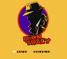 Dick Tracy title screenshot